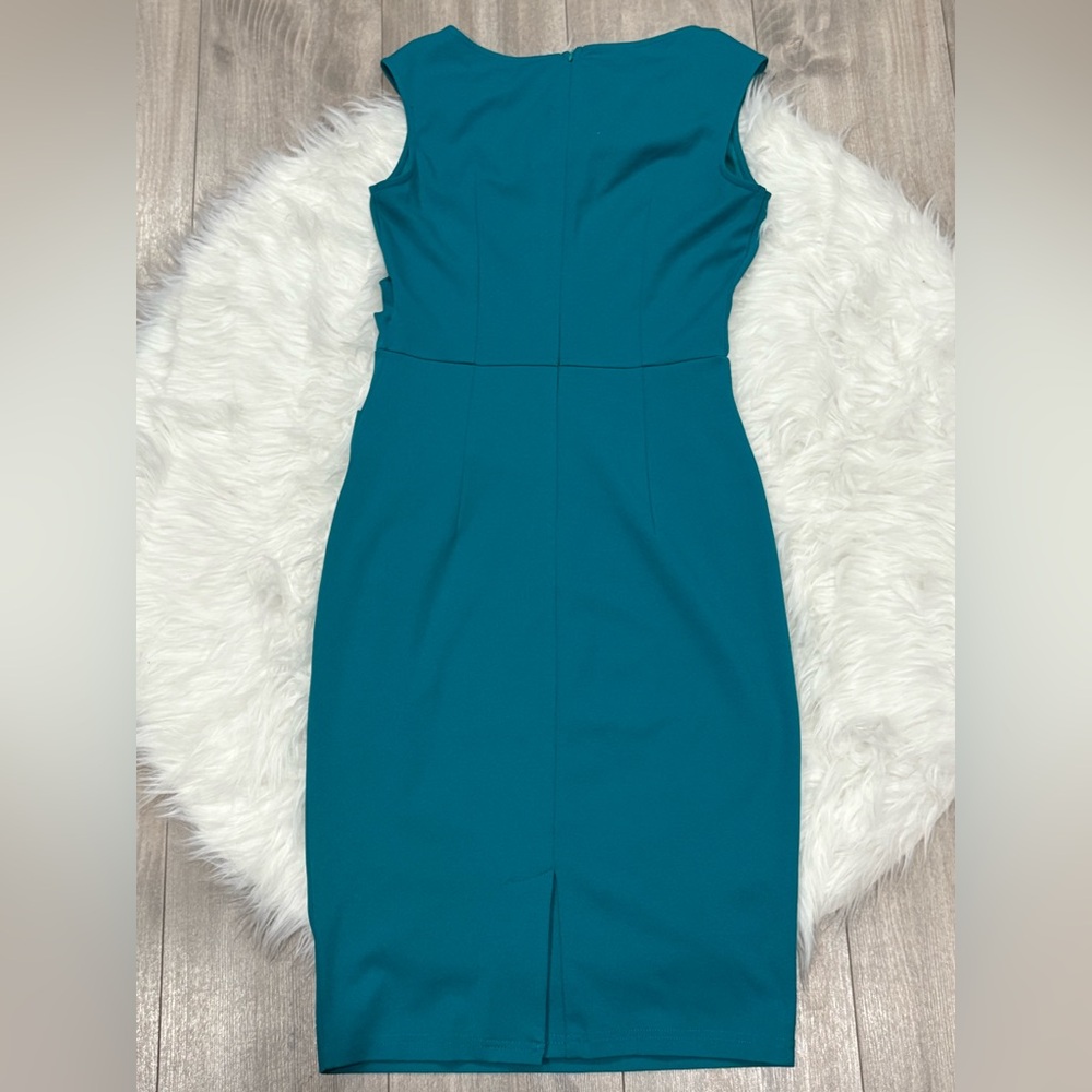 Miusol Teal Midi Dress with Embellishment - Picture 3 of 6